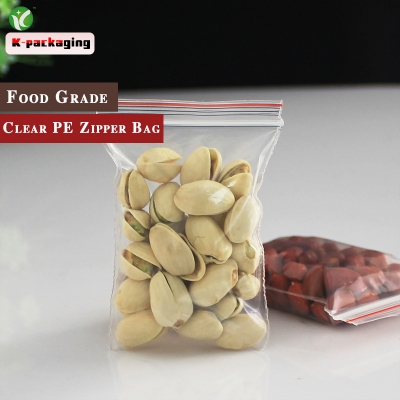 100pcs Wholesale Clear Grocery Ziplock PE Plastic Bags Commercial Resealable Food Pouch